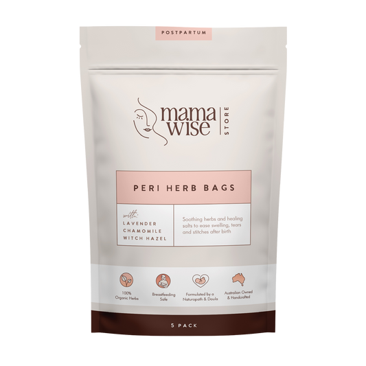 Pack of 5 Peri Herb Bags with healing herbs and salts