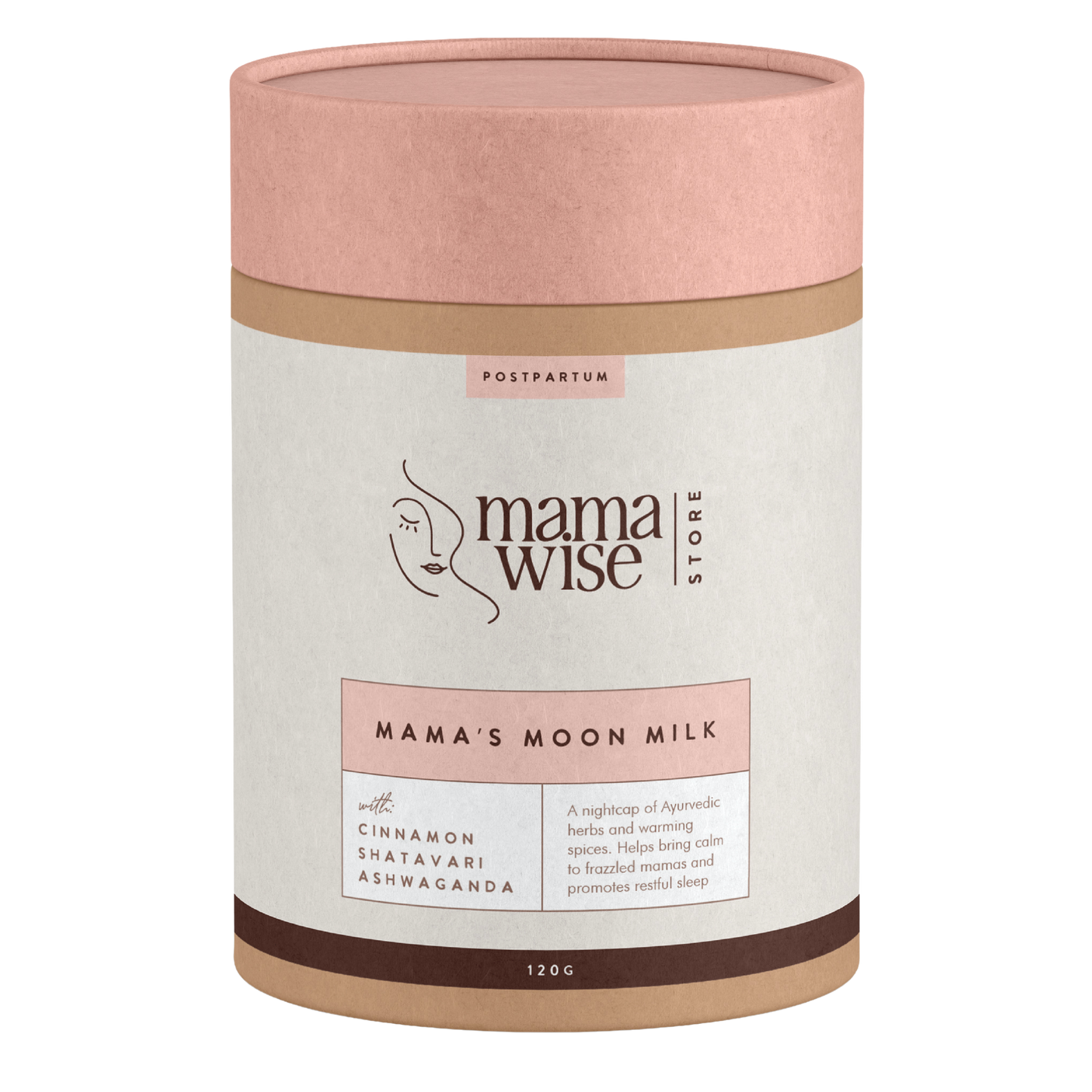Mamawise Mama's Moon Milk Herbal Nightcap Powder Blend Canister 120gm